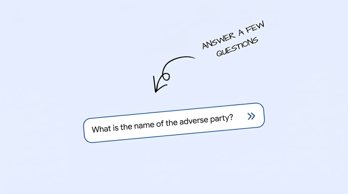 AI interview to gather document details through chat